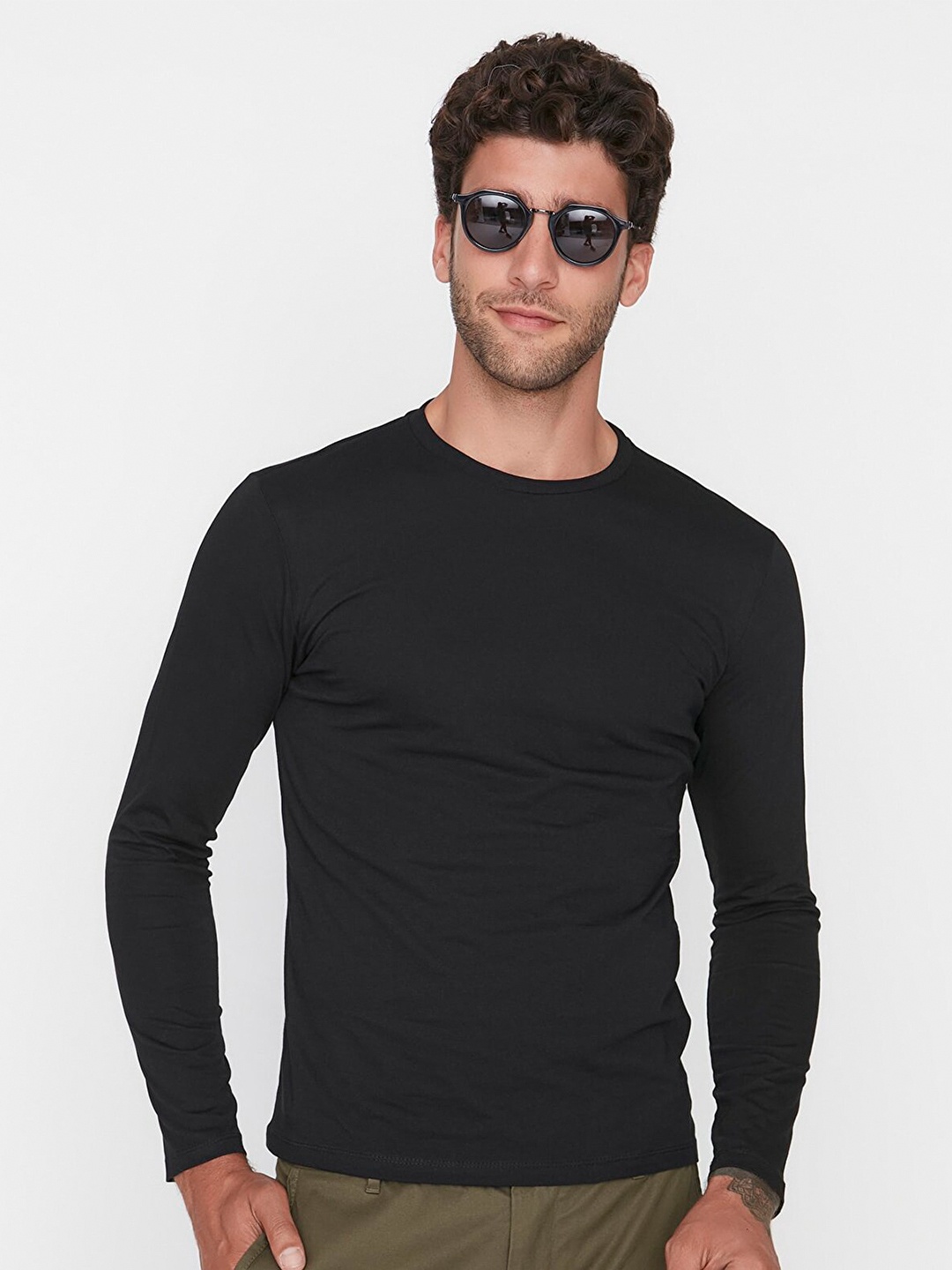 

Trendyol Men Black Cotton T-shirt