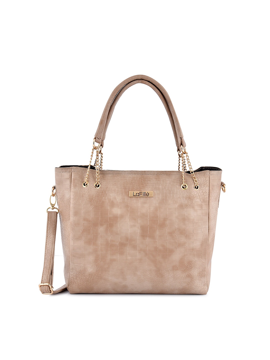 

LaFille Women Beige PU Structured Shoulder Bag
