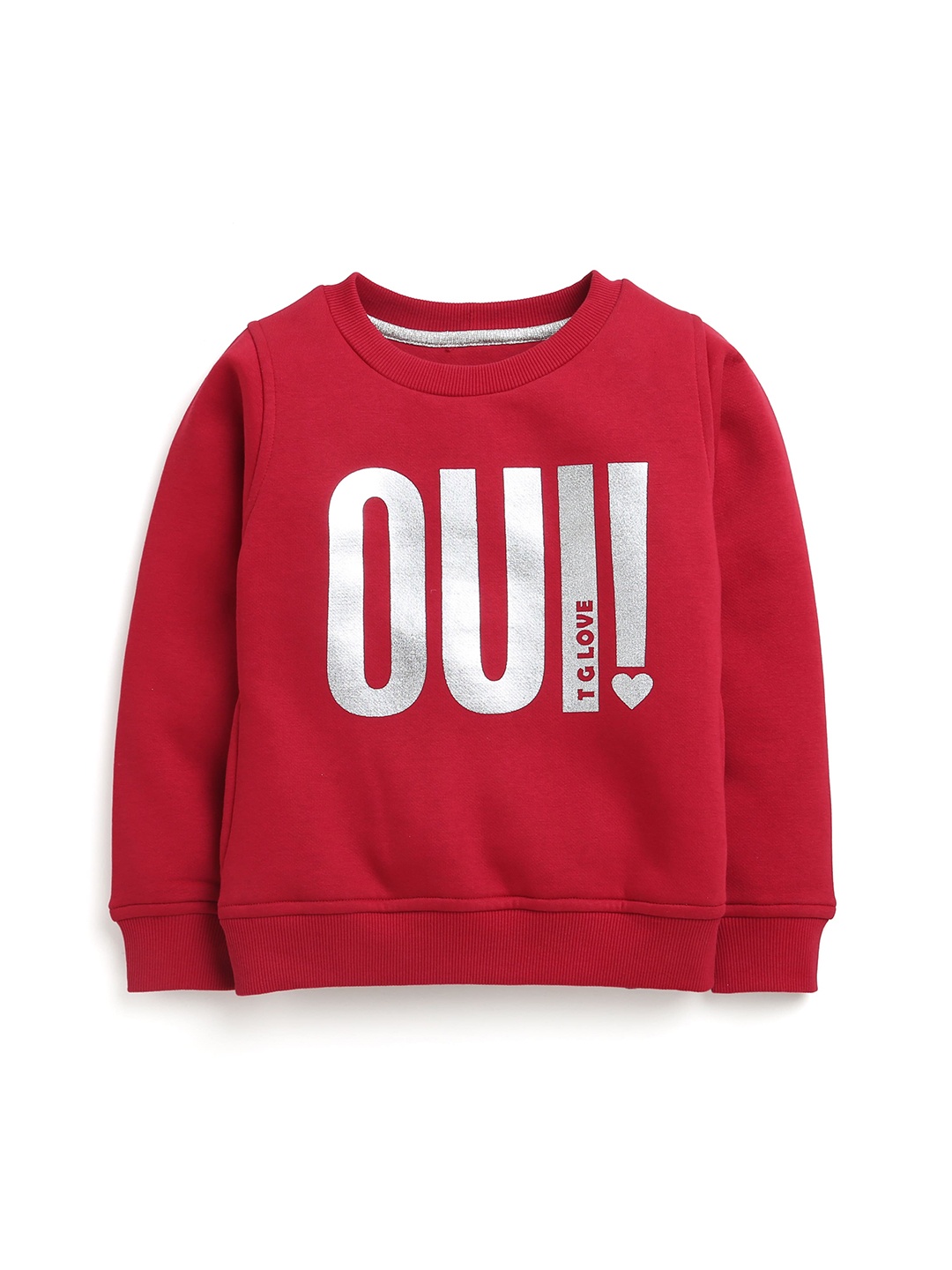 

Tiny Girl Girls Maroon Typography Print Sweatshirt