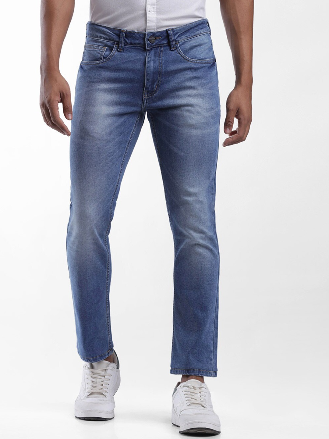 

STARTER Men Blue Slim Fit Low Distress Heavy Fade Jeans