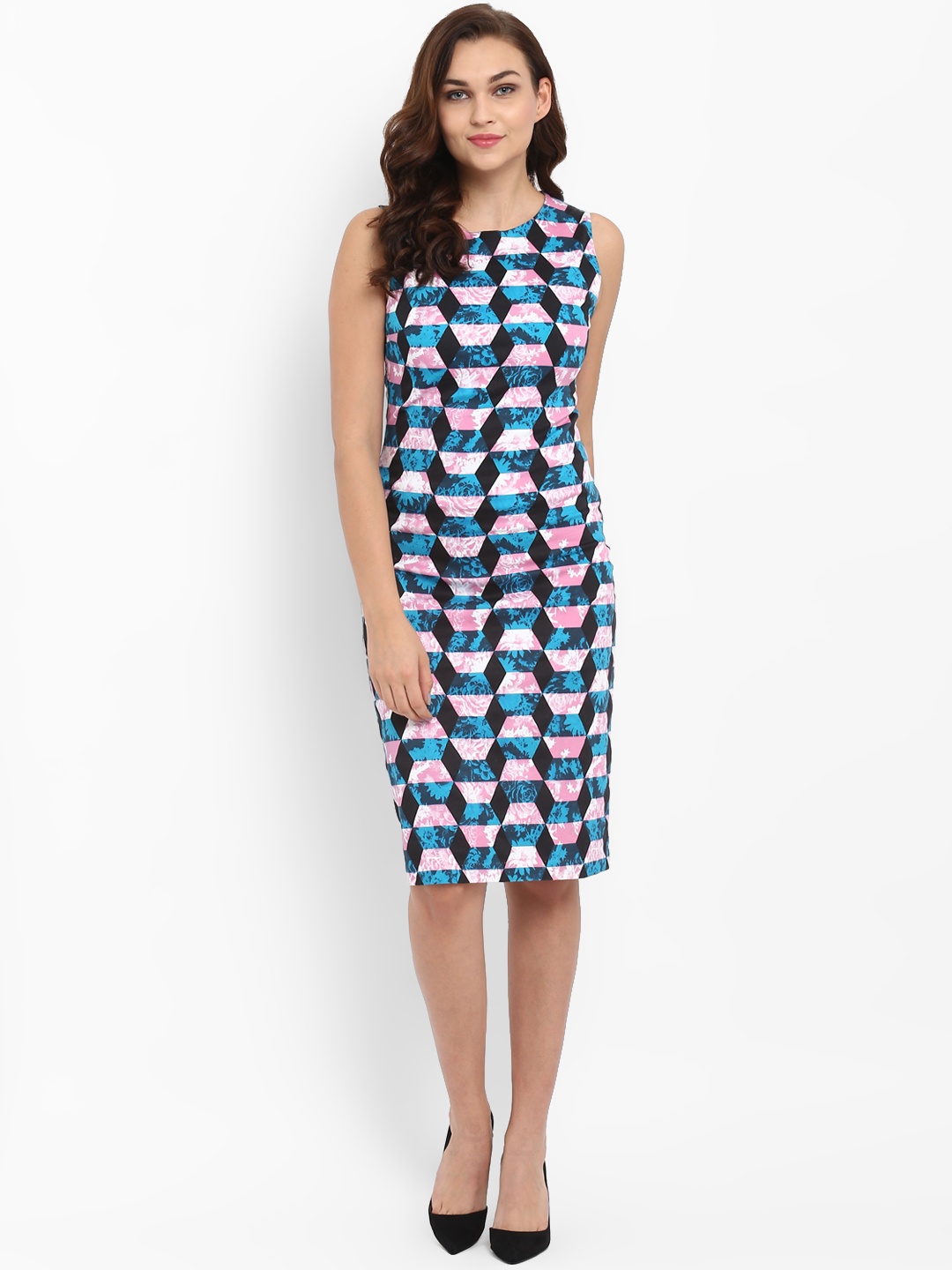 

Athah Blue & Black Sheath Dress