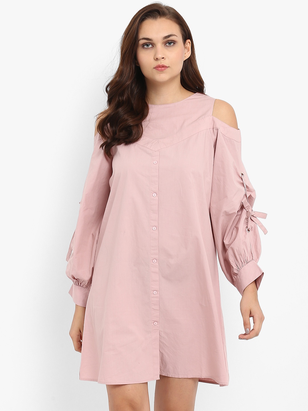 

Athah Women Pink A-Line Cotton Dress