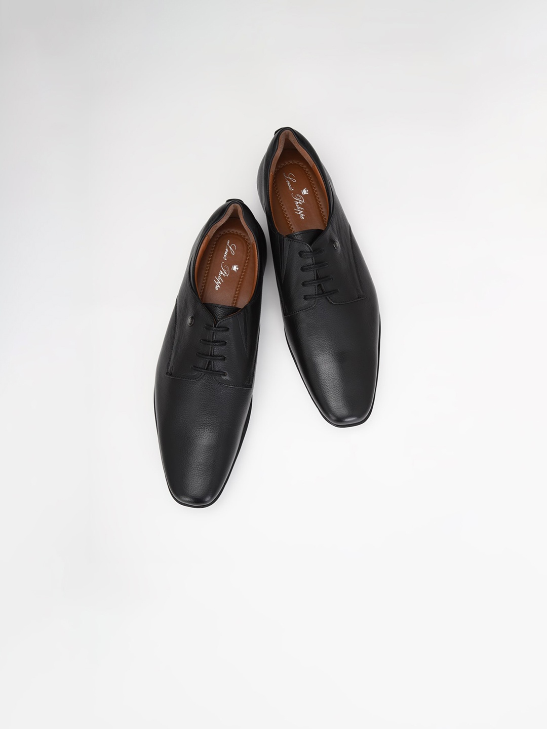 

Louis Philippe Men Black Solid Formal Derbys