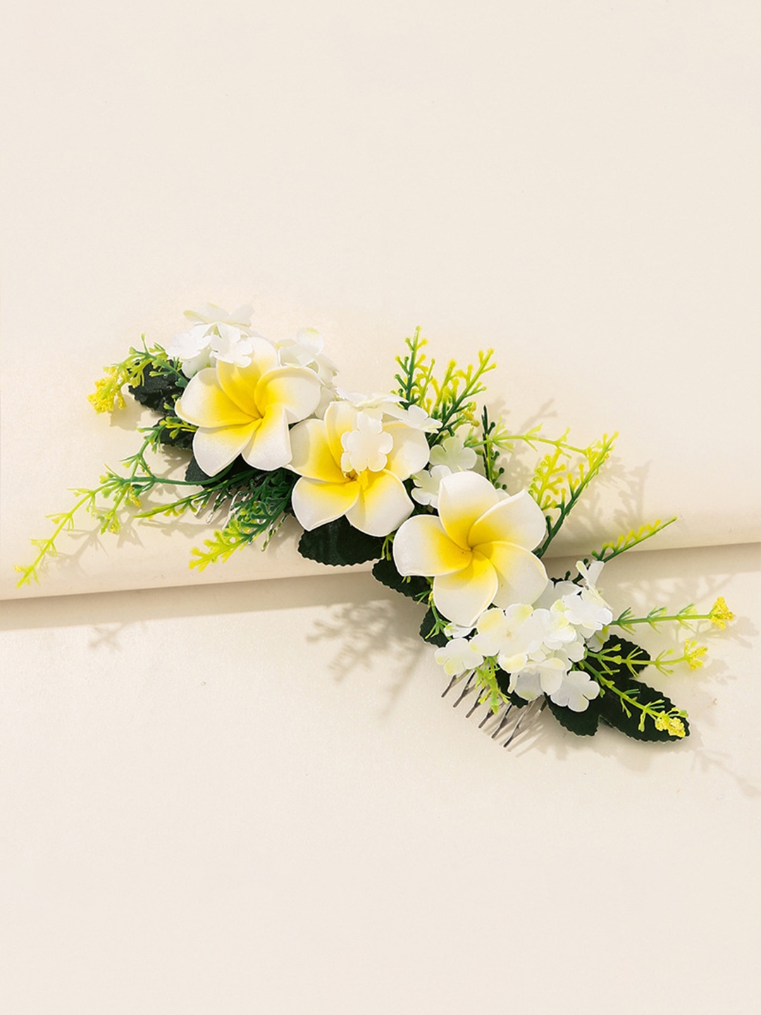 

Yellow Chimes Women Floral Hair Jooda Pin Bridal Accessories Hair Clip, Green