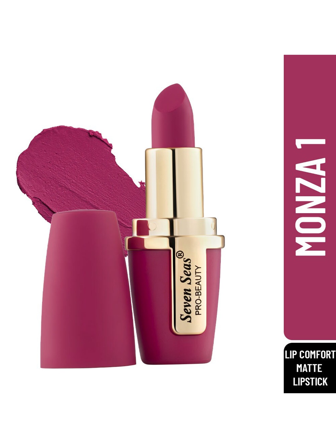 

Seven Seas Pro-Beauty Waterproof Lip Comfort Matte Lipstick 4.2g - Monza 1, Purple