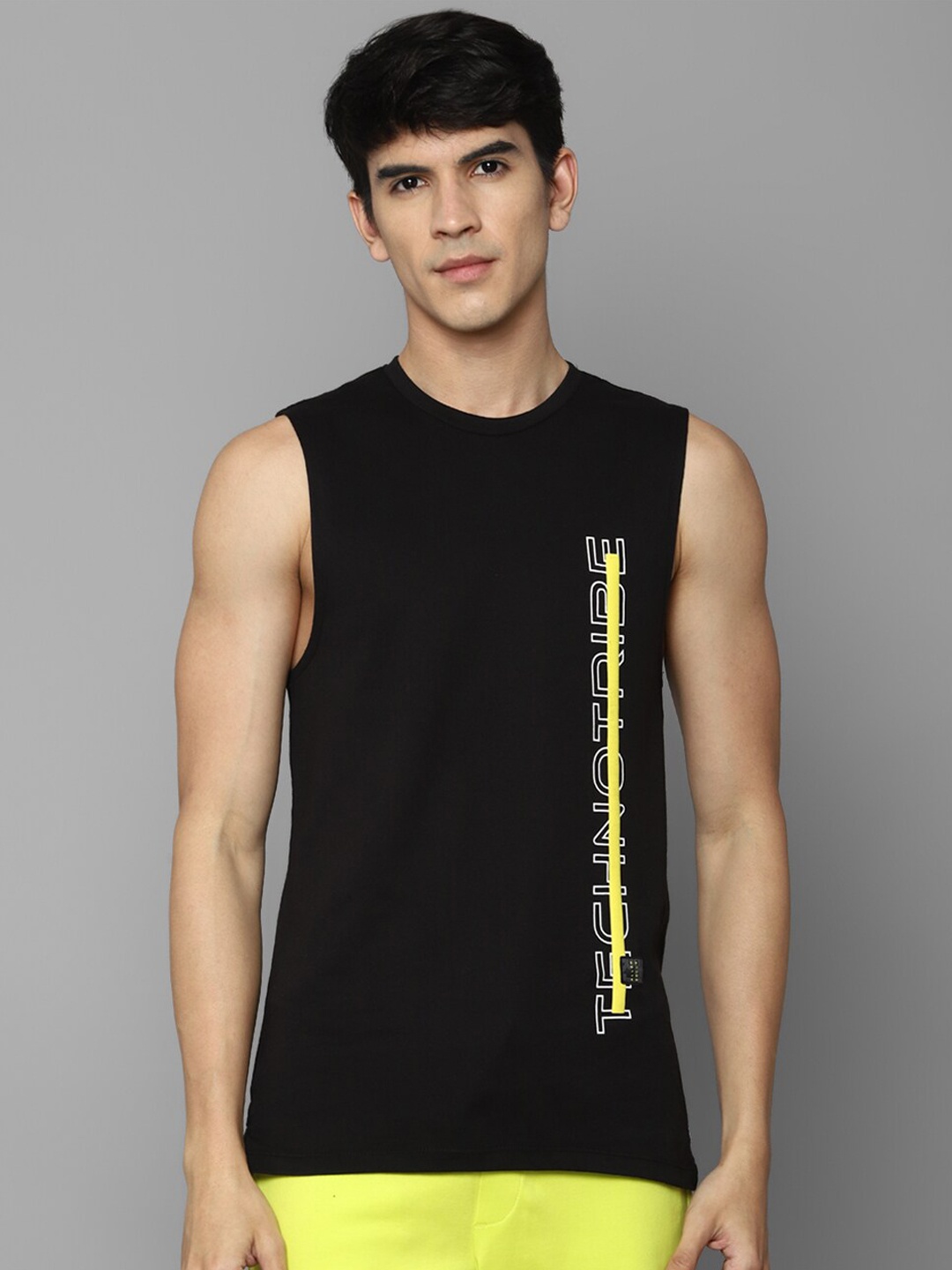 

Allen Solly Tribe Men Black & Yellow Printed Innerwear Vests