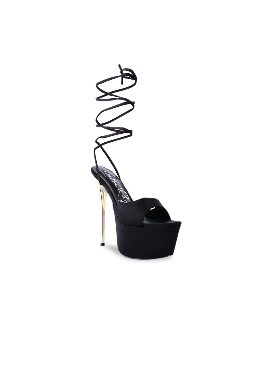 

London Rag Black Party Stiletto Sandals