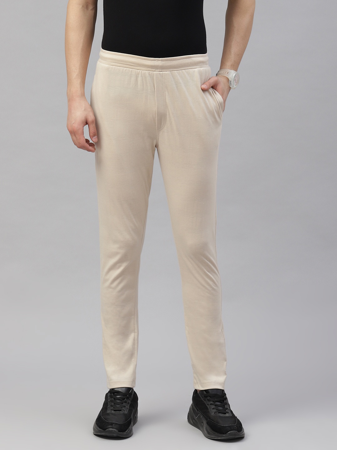 

Pierre Carlo Men Solid Track Pants, Off white