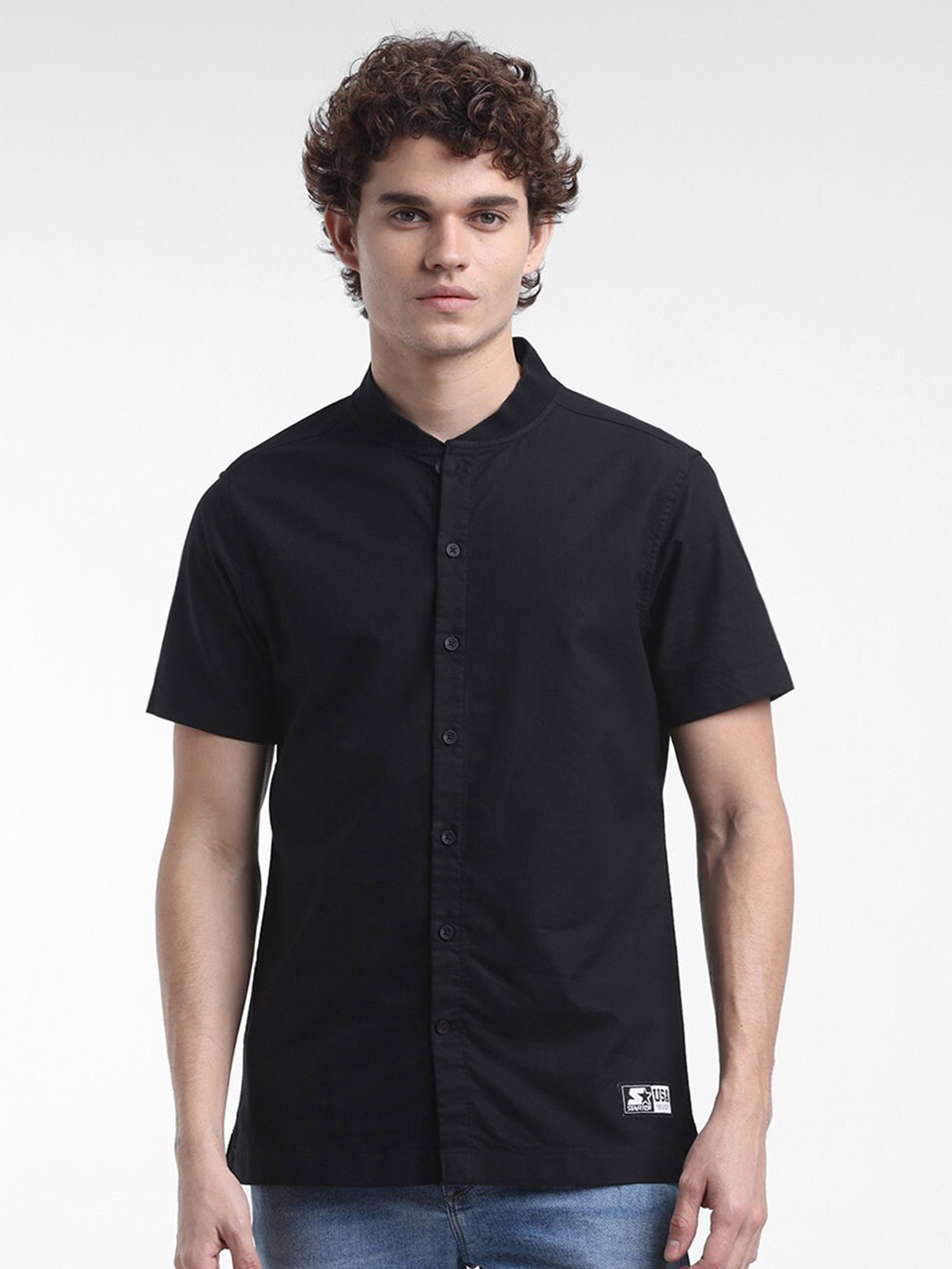 

STARTER Men Black Slim Fit Casual Shirt