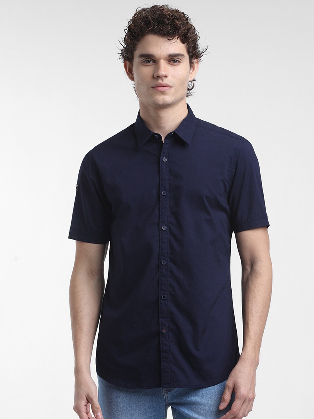 

STARTER Men Navy Blue Slim Fit Casual Shirt