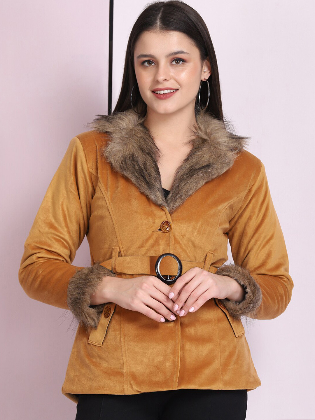 

BUY NEW TREND Women Yellow Lightweight Parka Jacket
