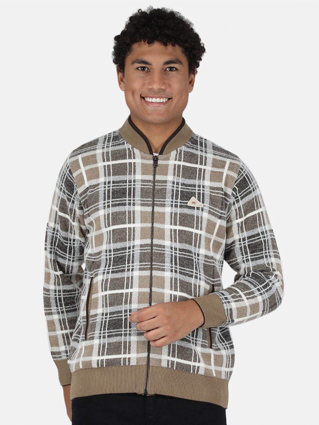 

Monte Carlo Men Green & White Checked Pullover
