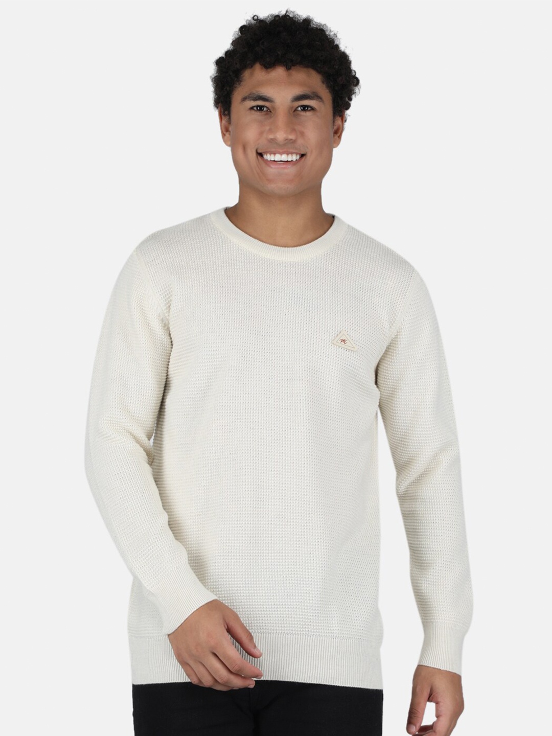 

Monte Carlo Men Off White Round Neck Pullover Sweater