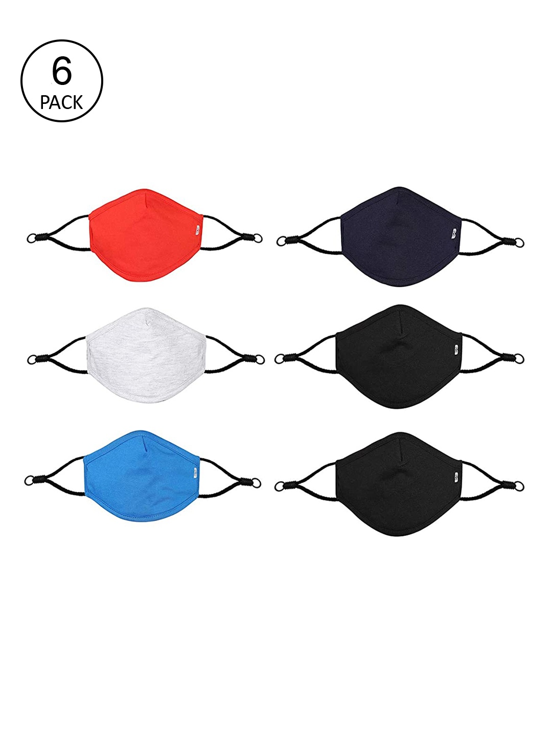

Bodycare Kids Pack Of 6 Assorted Cotton 3-Ply Protective Outdoor Cloth Masks