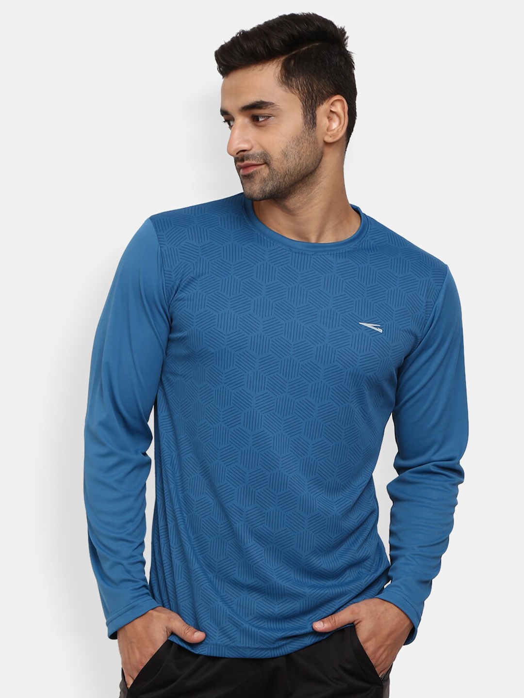 

V-Mart Men Teal Slim Fit T-shirt