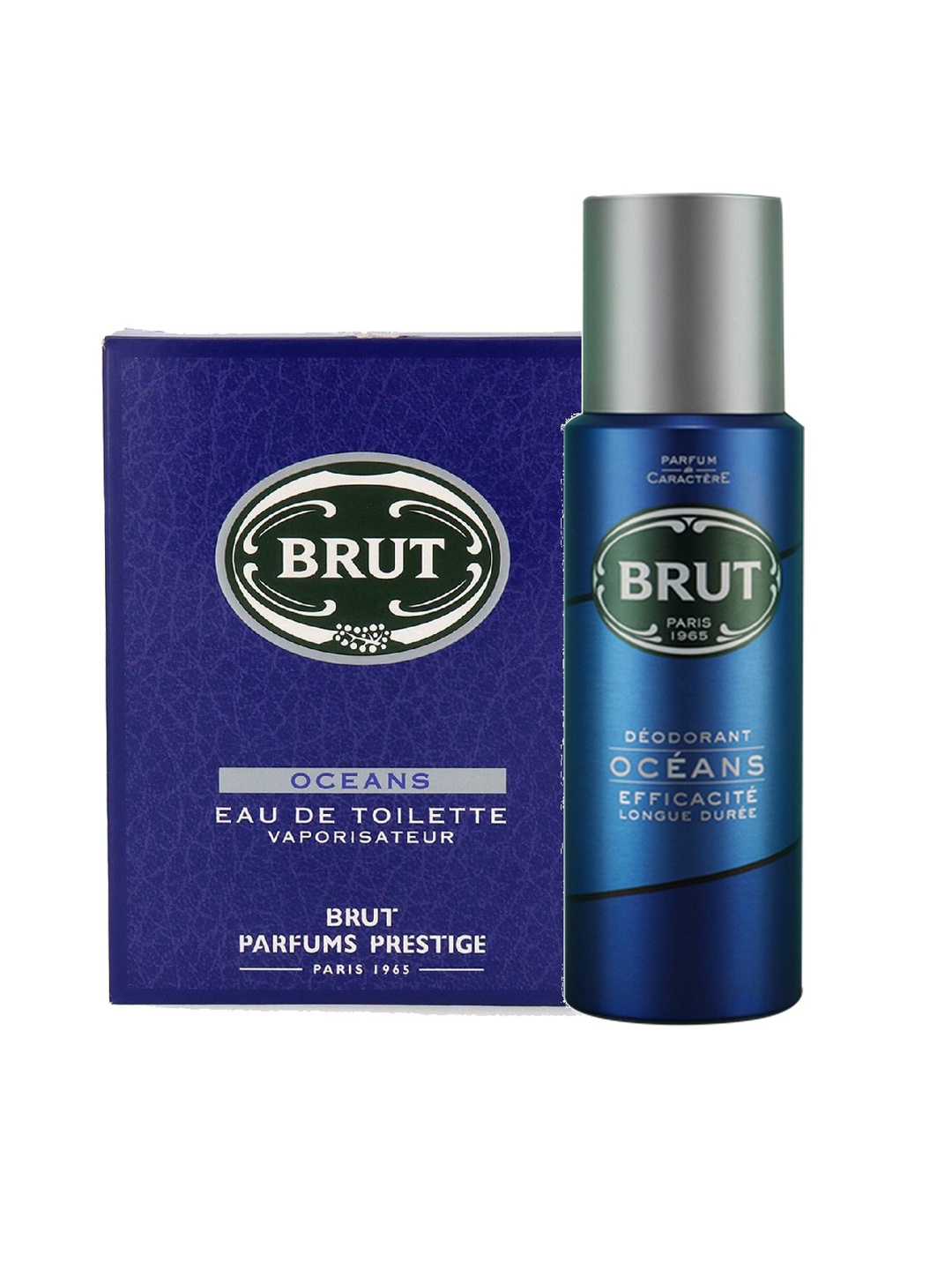 

BRUT Men Oceans Eau De Toilette Perfume 100 ml + Deodorant 250 ml, Blue