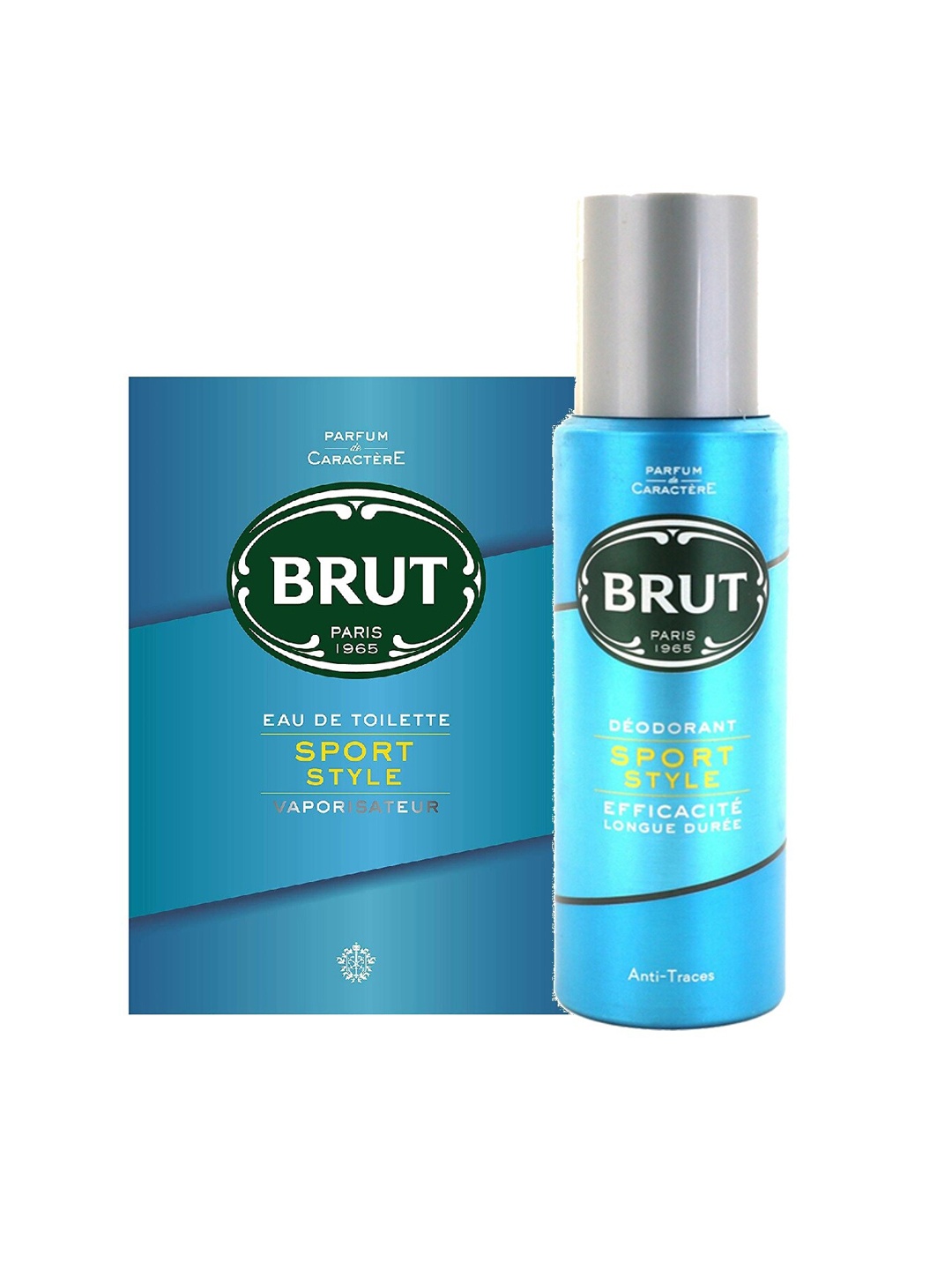 

BRUT Men Sport Style Eau De Toilette Perfume 100 ml + Deodorant 250 ml, Blue