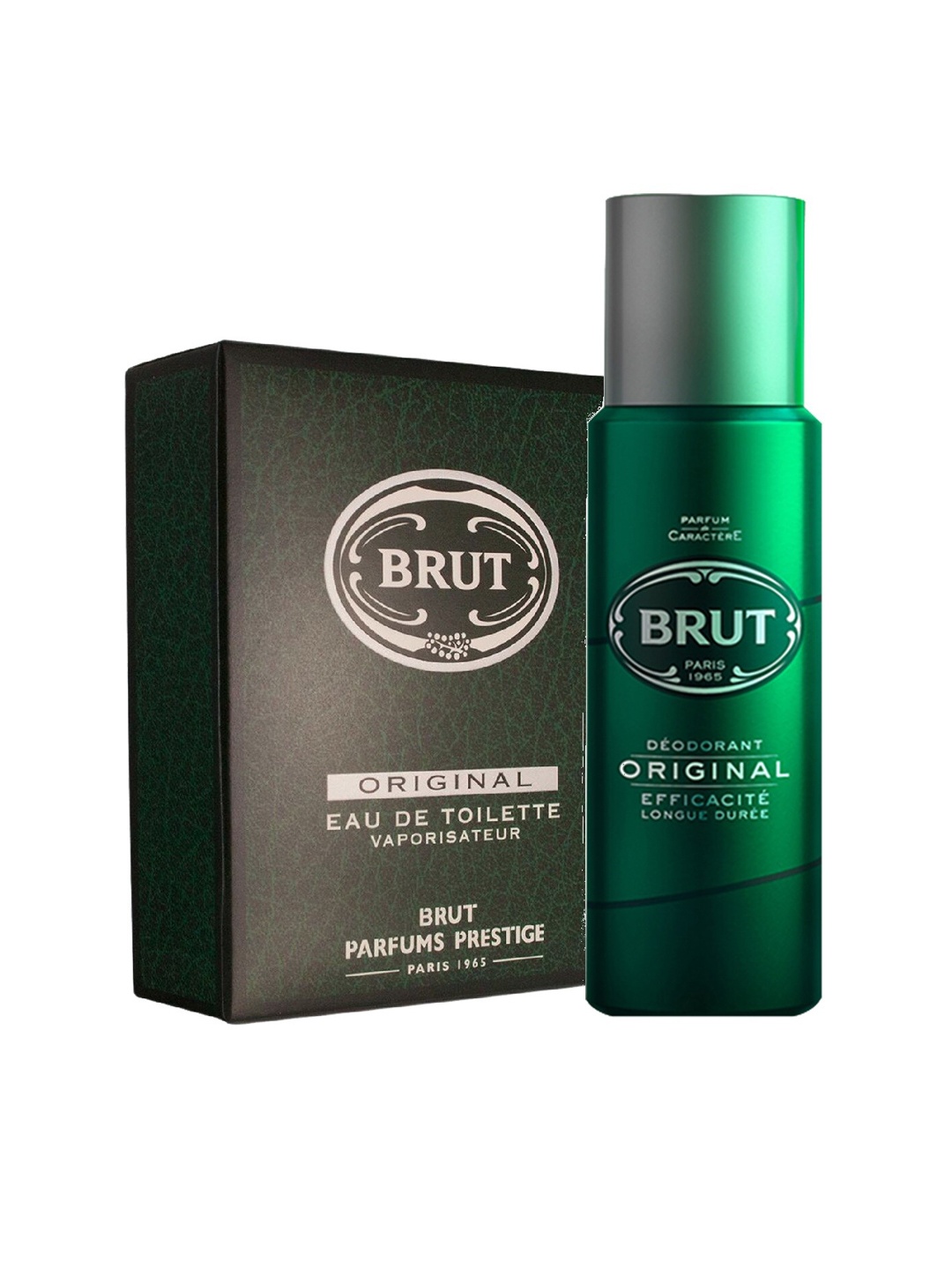 

BRUT Set Of 2 Original Edt Perfume For Classic 100ml- Deodorant 250ml, Green