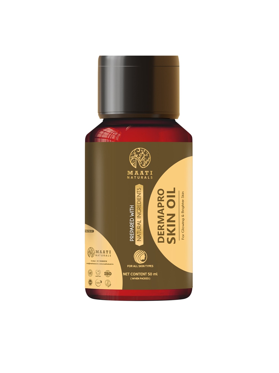 

MaatiNaturals DermaPro Skin Oil For Glowing & Brighter Skin-50 ml, Black
