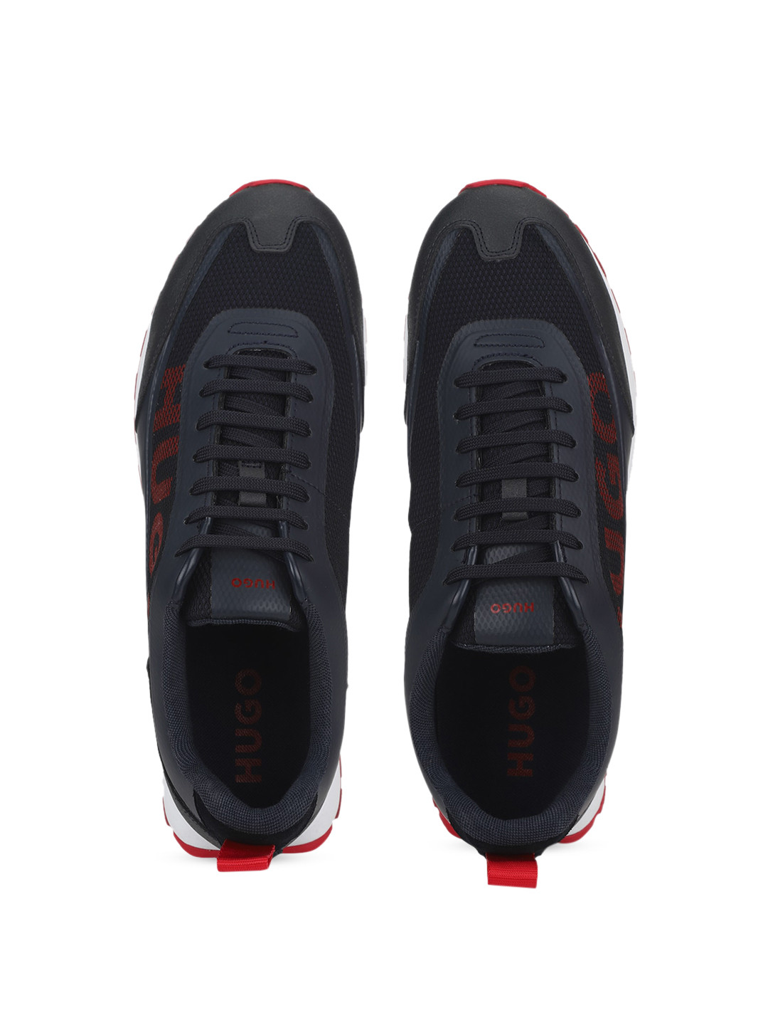 

HUGO Men Blue Printed PU Sneakers