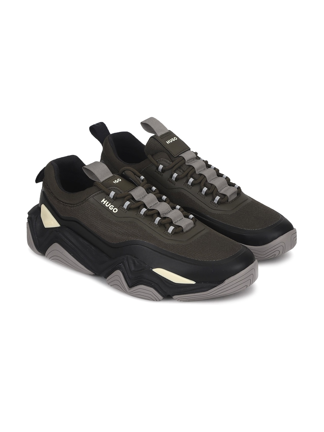 

HUGO Men Olive Green Trekking Shoes