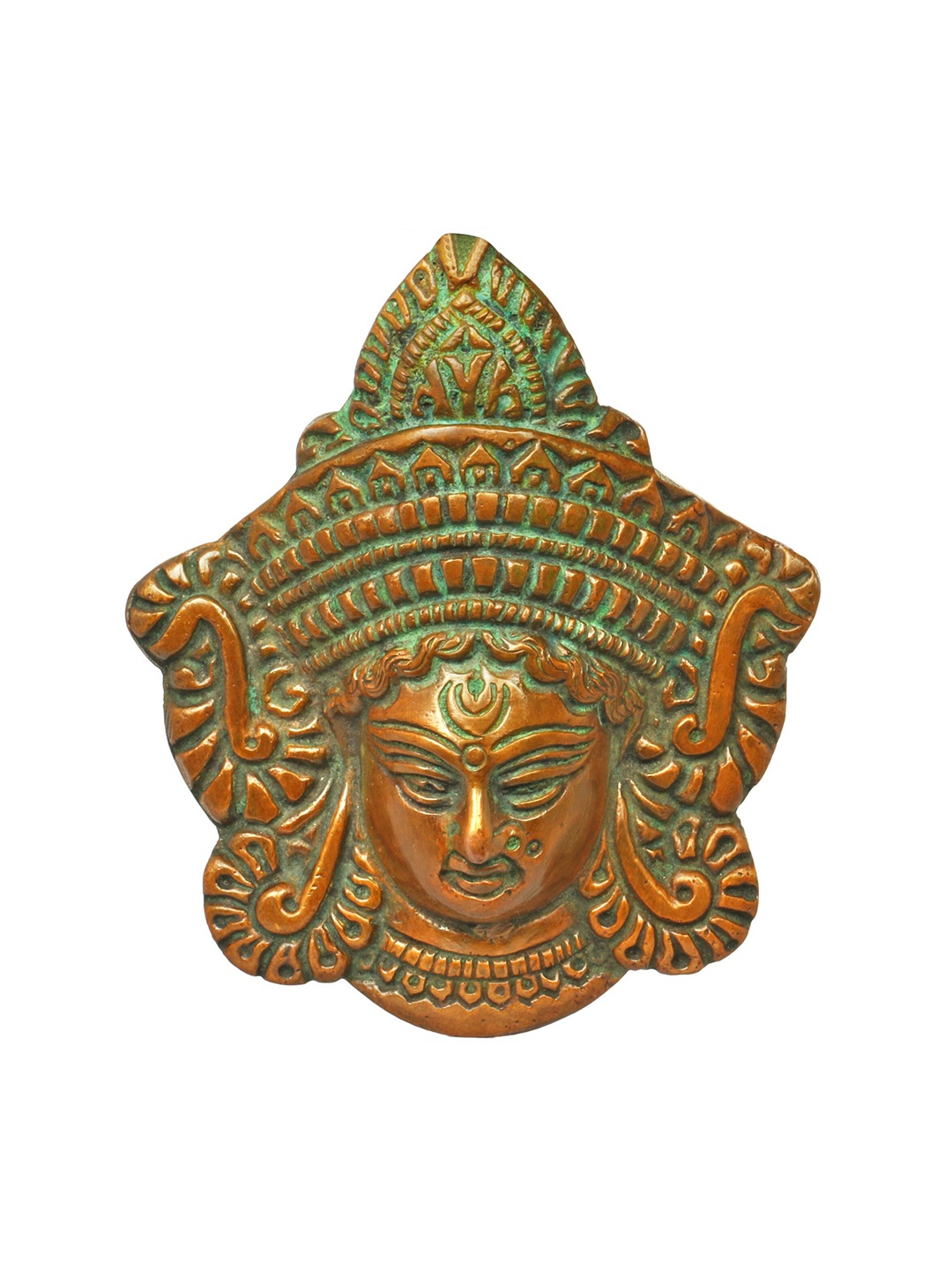 

Exotic India Gold Toned Devi Durga Small Wall Decor