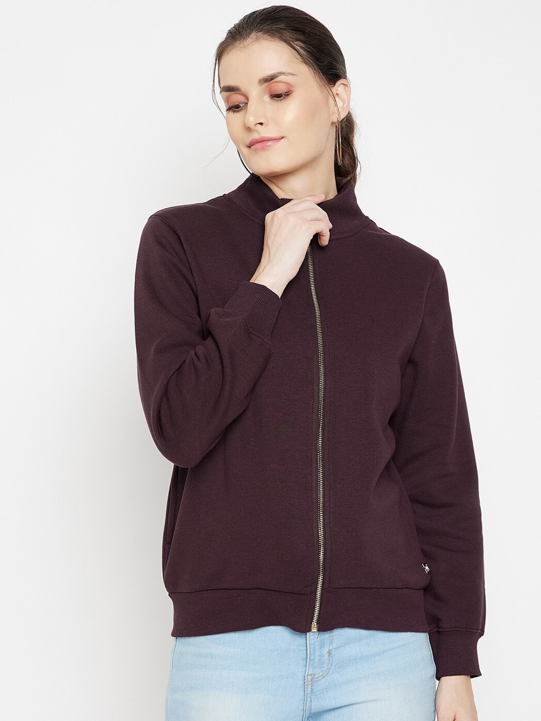 

Madame Women Maroon Sweatshirt