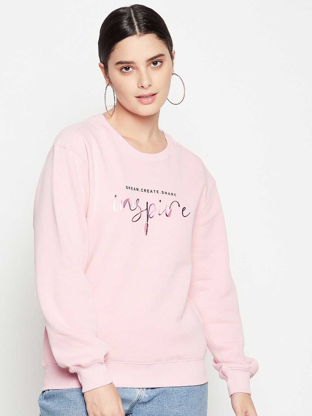 

Madame Women Pink Sweatshirt