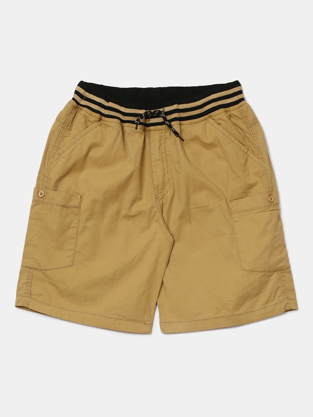 

V-Mart Boys Khaki Solid Shorts