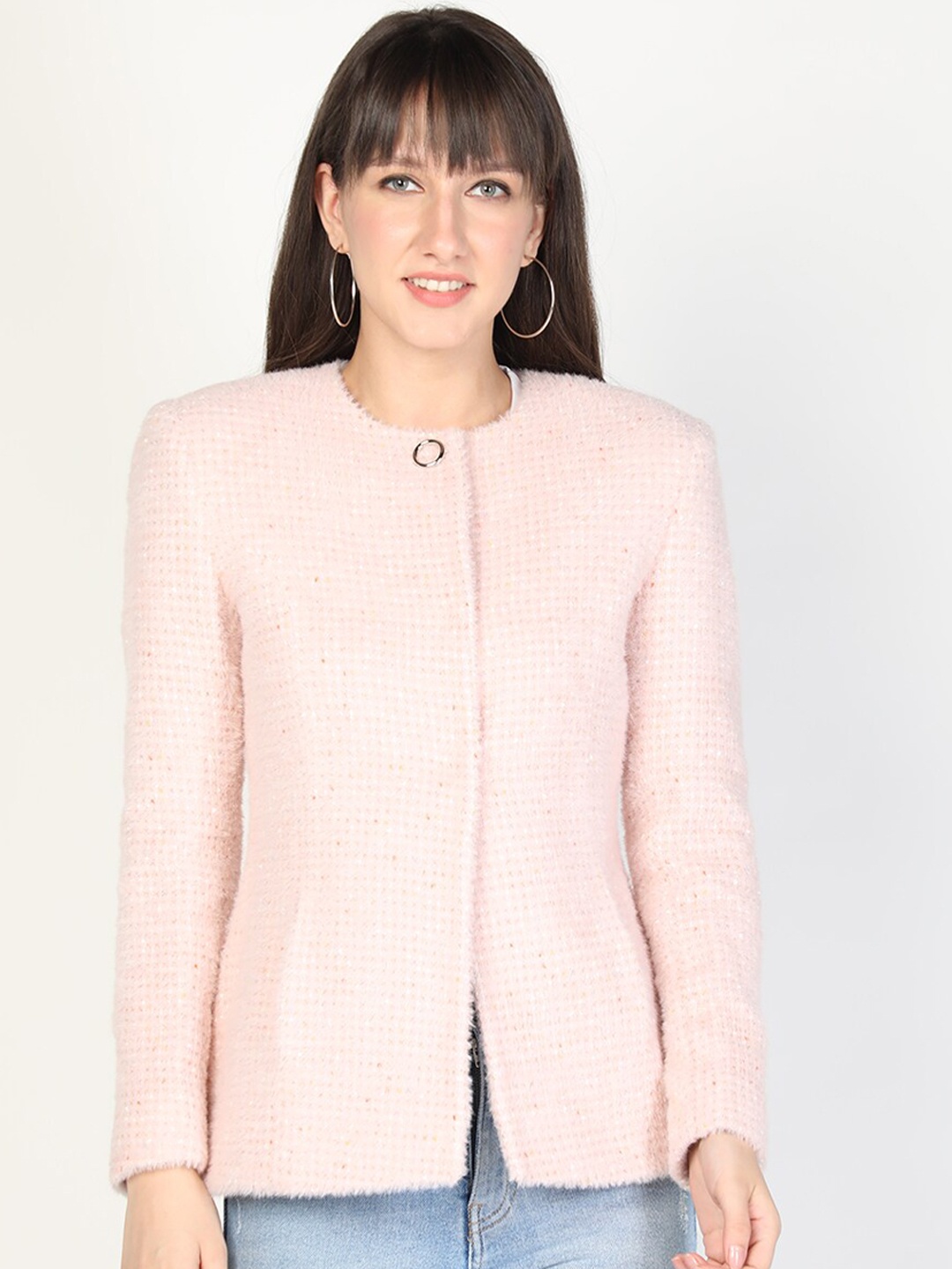 

PROTEX Women Pink Wool Stylish Coat