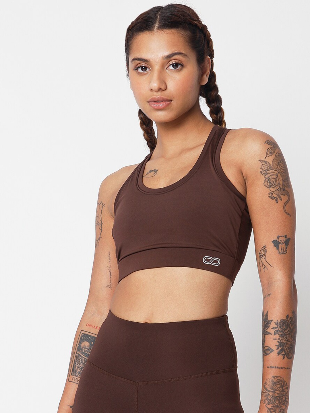 

Silvertraq Brown Workout Bra W285JV-Brown