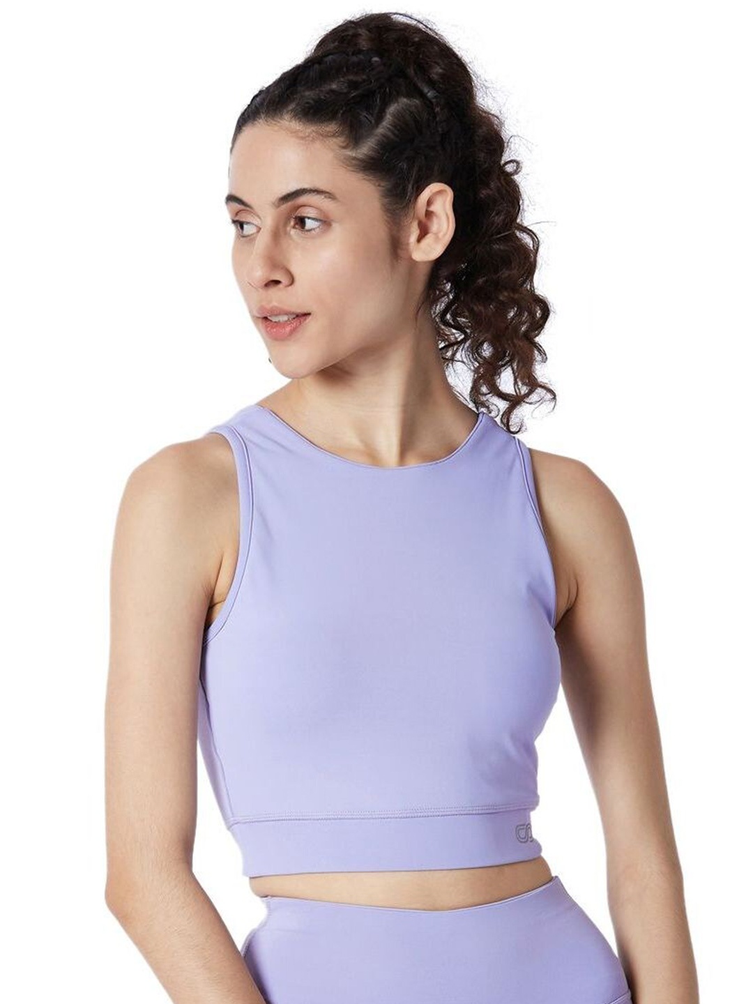 

Silvertraq Lavender Women Styled Back Crop Top