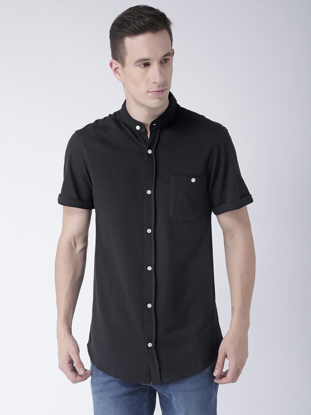 

Club York Men Black Standard Casual Shirt