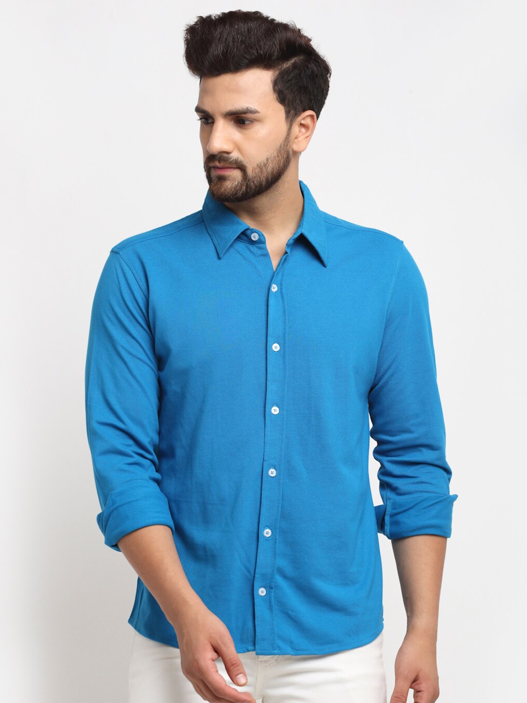 

Club York Men Blue Standard Casual Shirt