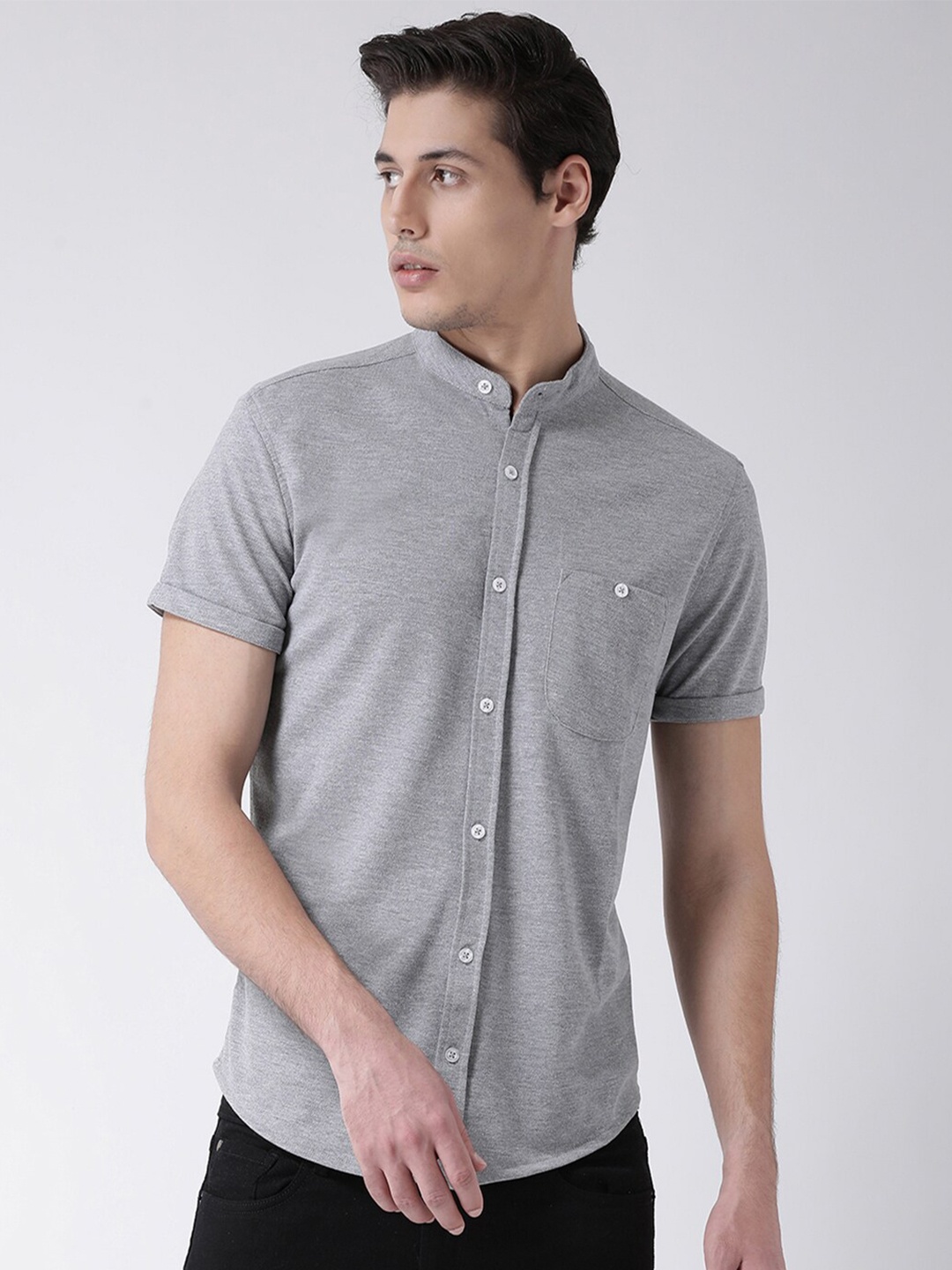 

Club York Men Grey Standard Casual Shirt