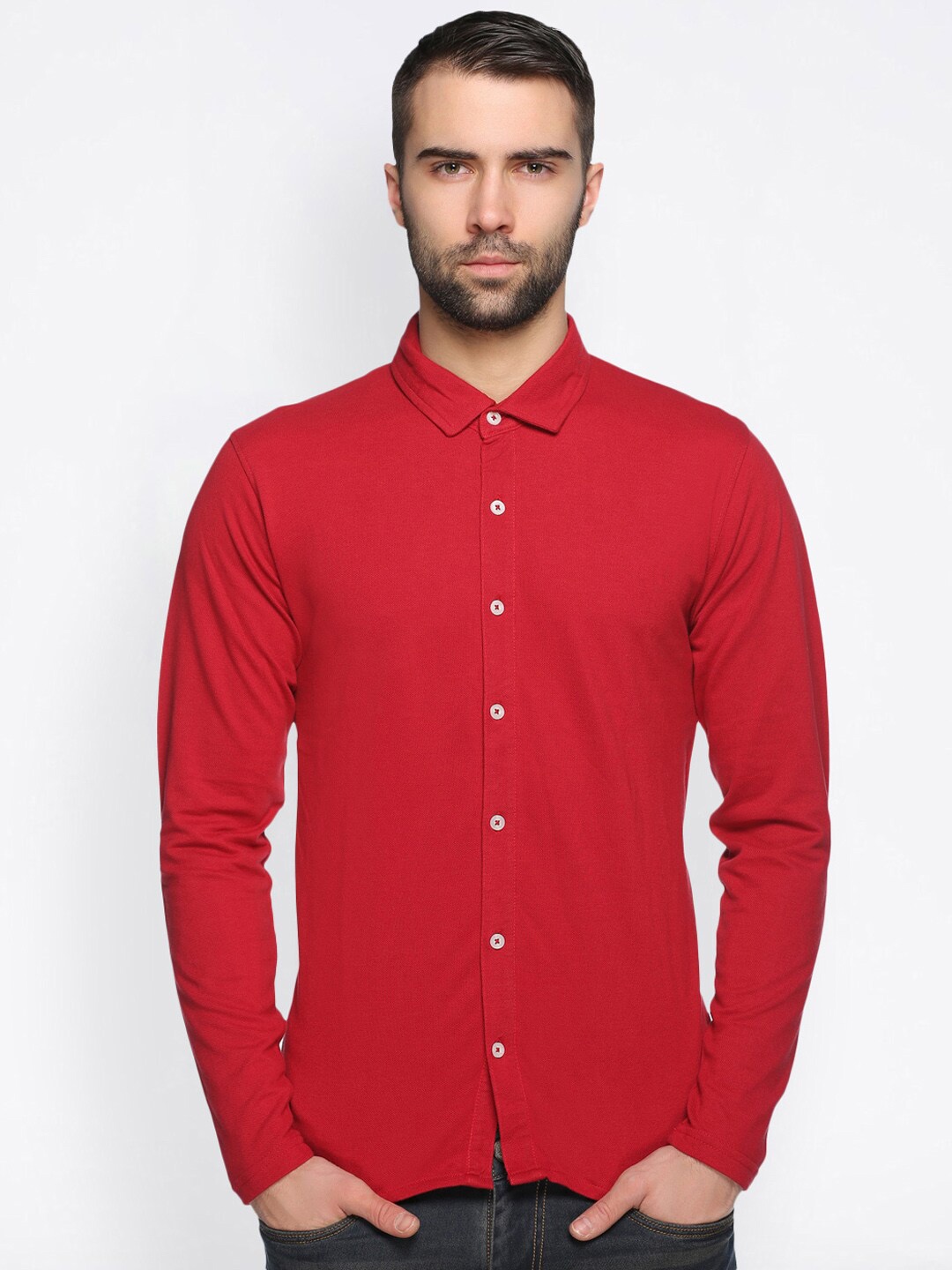 

Club York Men Red Standard Casual Shirt