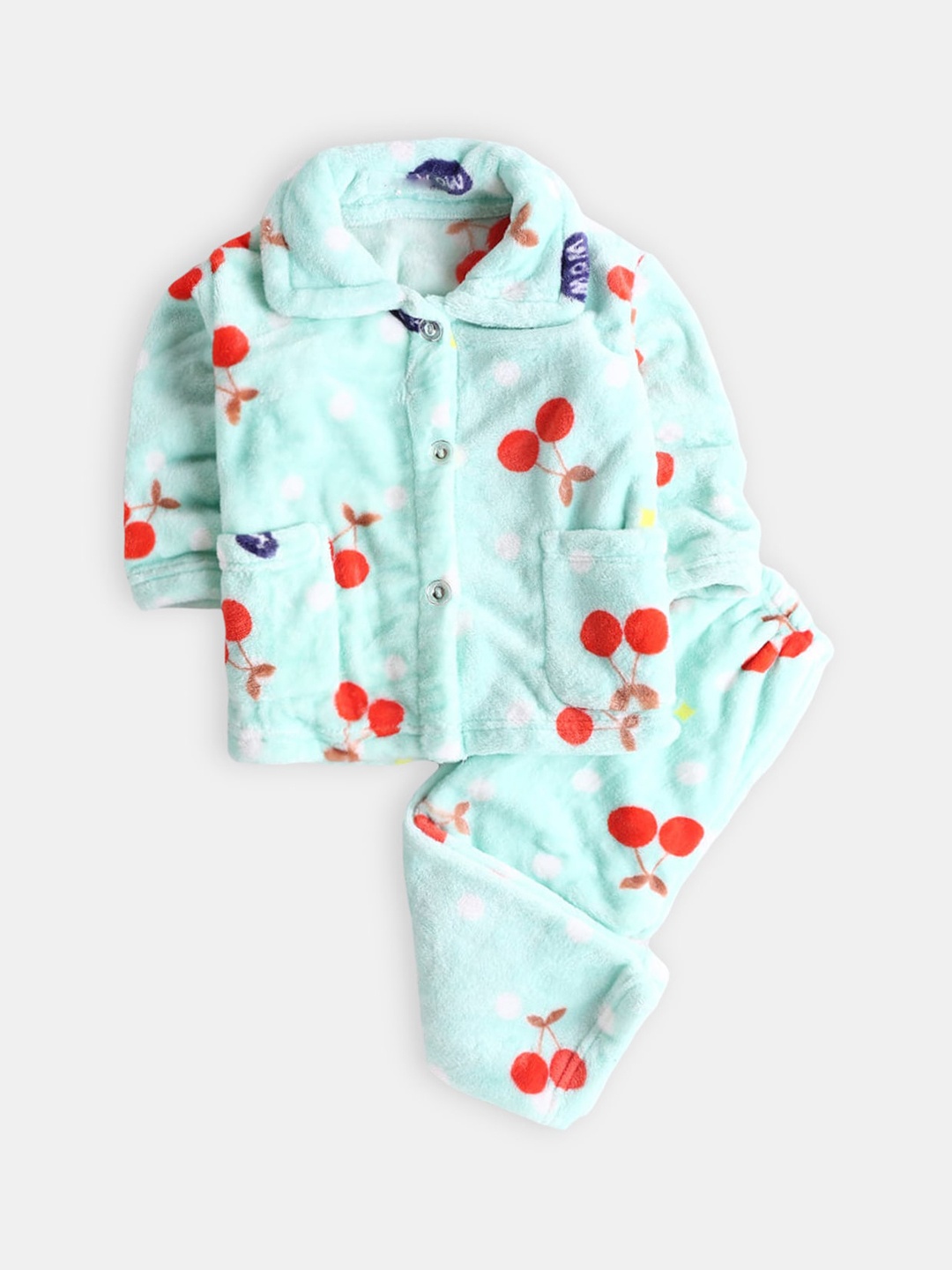

Hopscotch Girls Blue and Red Printed Night suit