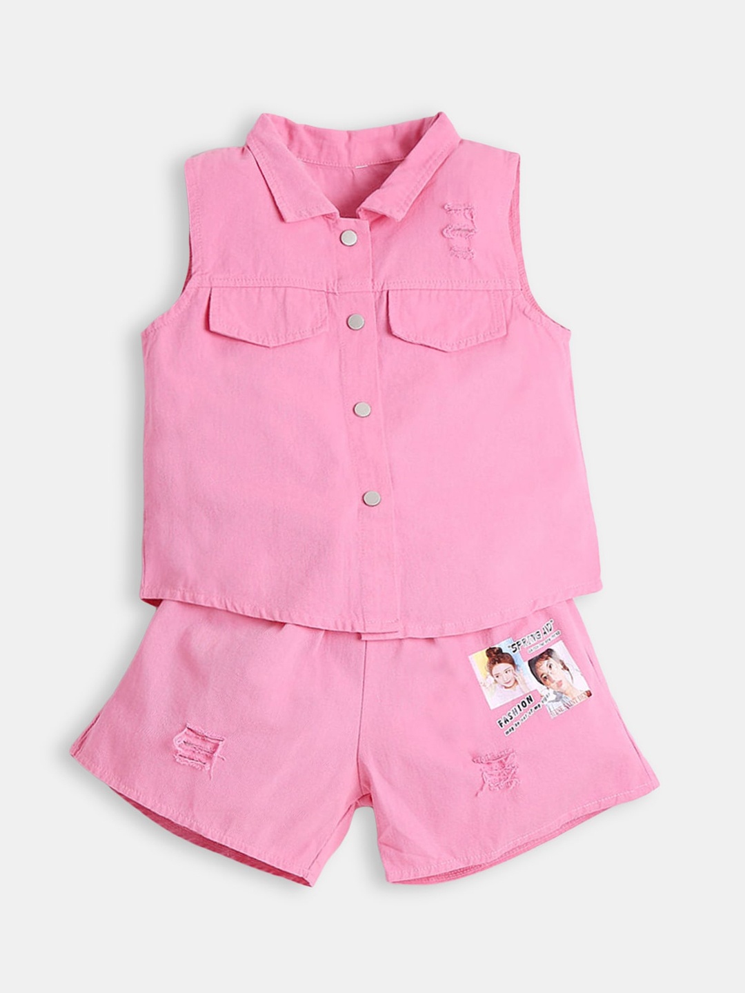 

Hopscotch Girls Pink Shirt with Shorts