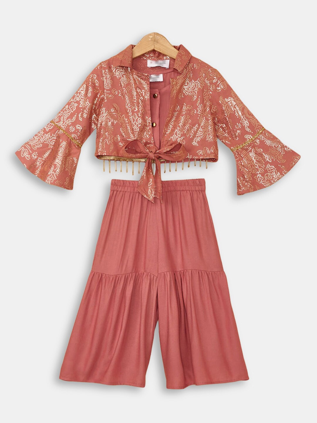 

Hopscotch Girls Peach-Coloured Top