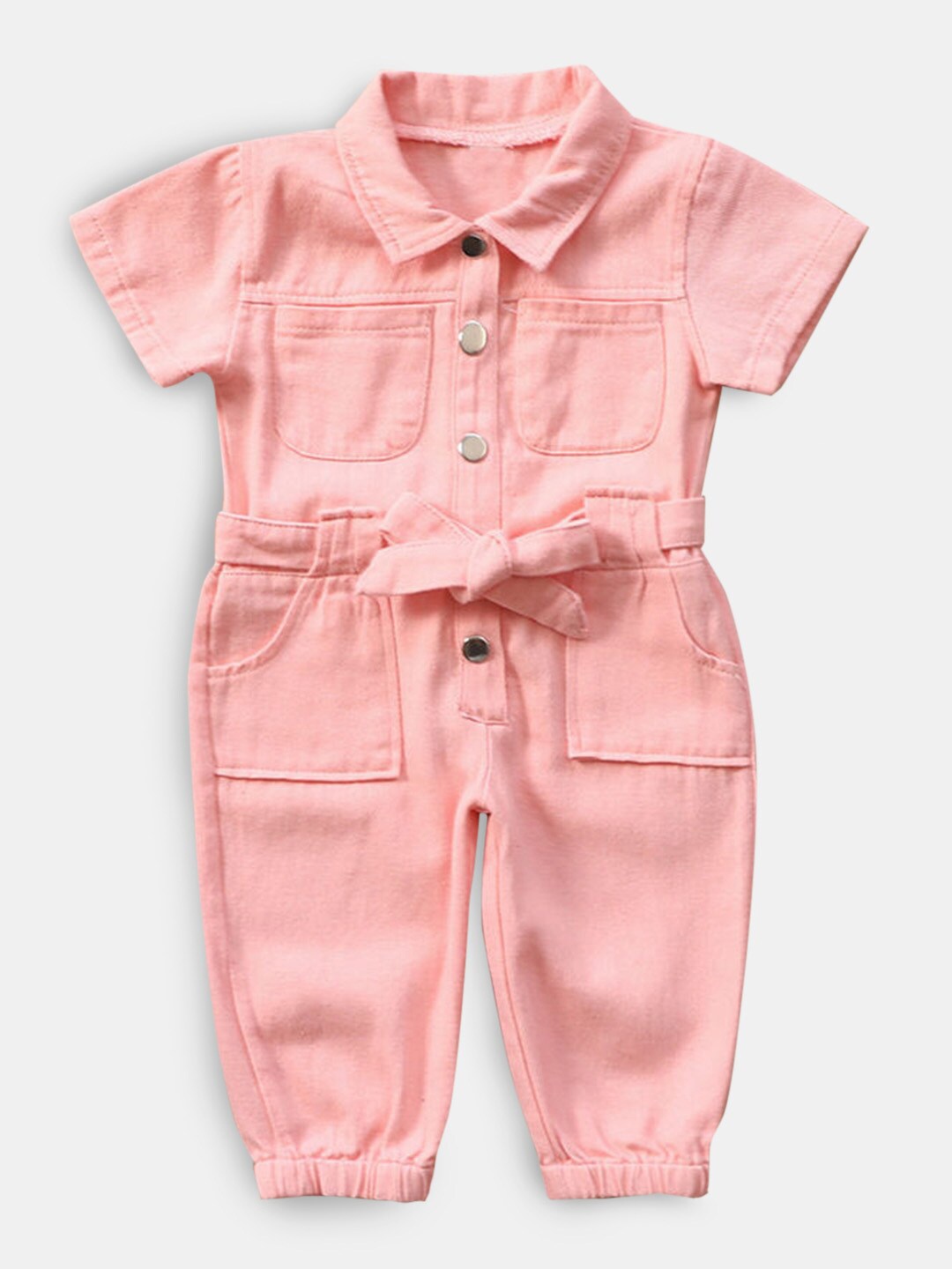 

Hopscotch Girls Pink Basic Jumpsuit