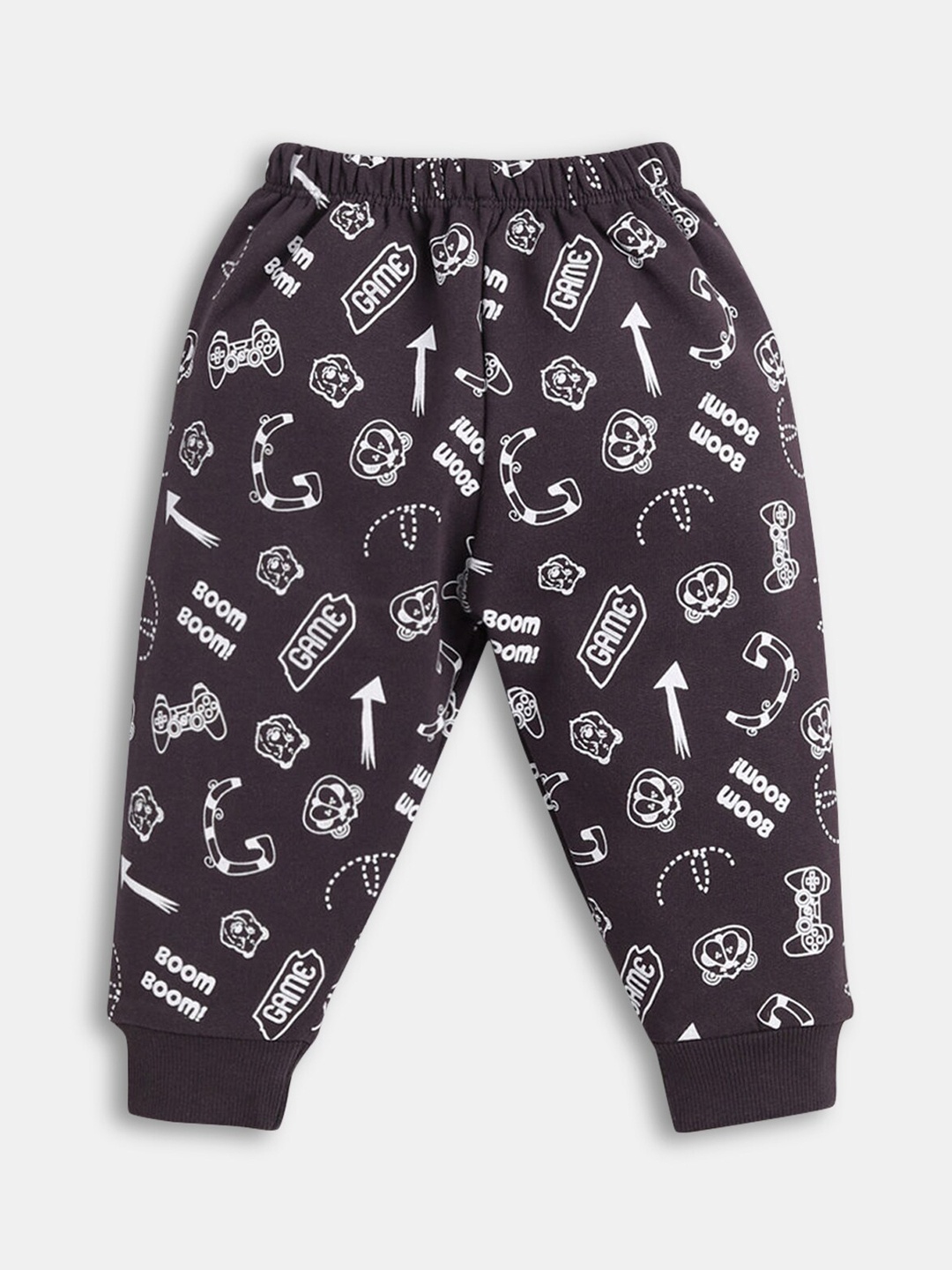 

Hopscotch Boys Mauve Conversational Print Cotton Joggers