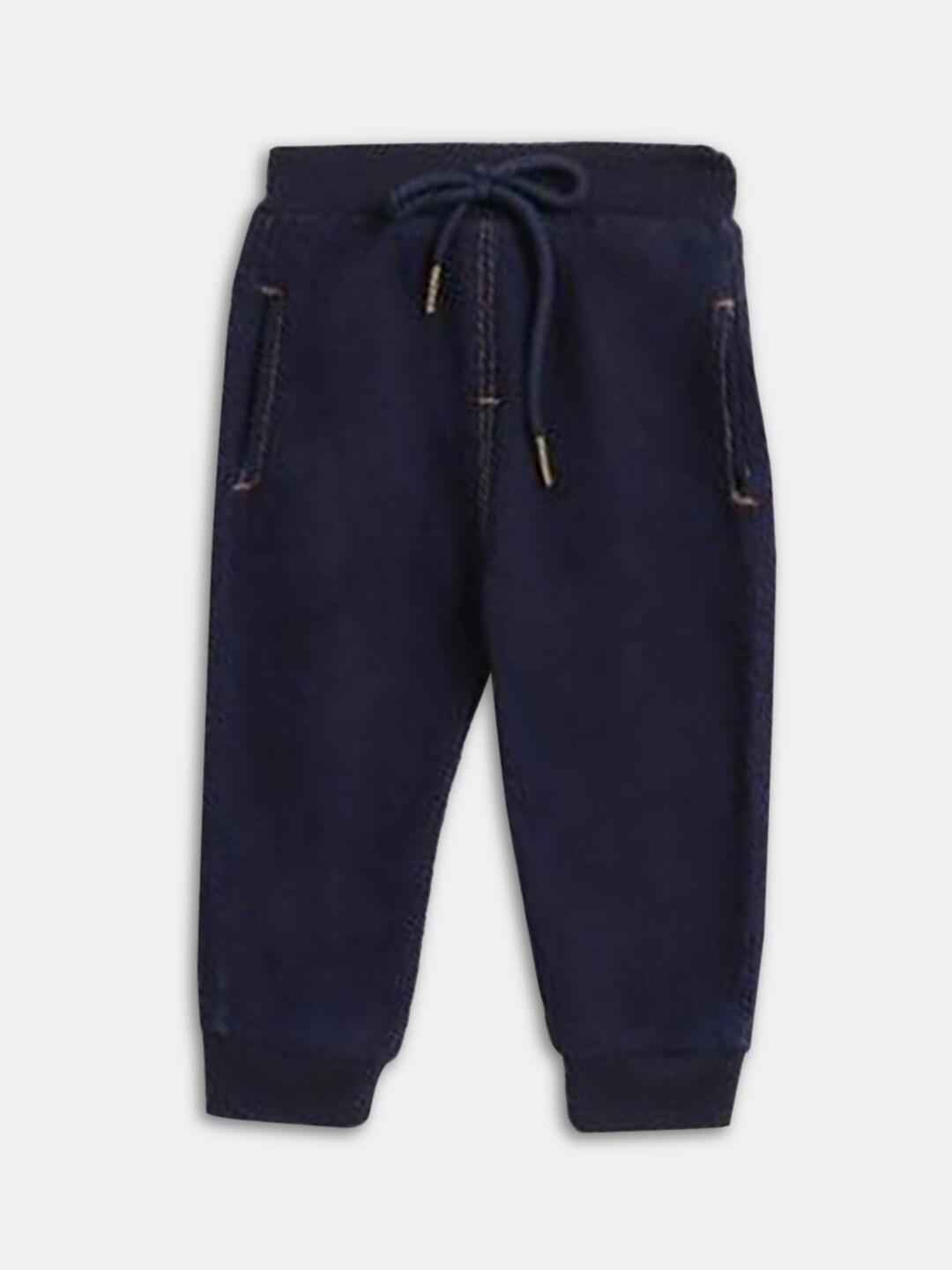 

Hopscotch Boys Blue Solid Pure Cotton Track Pant