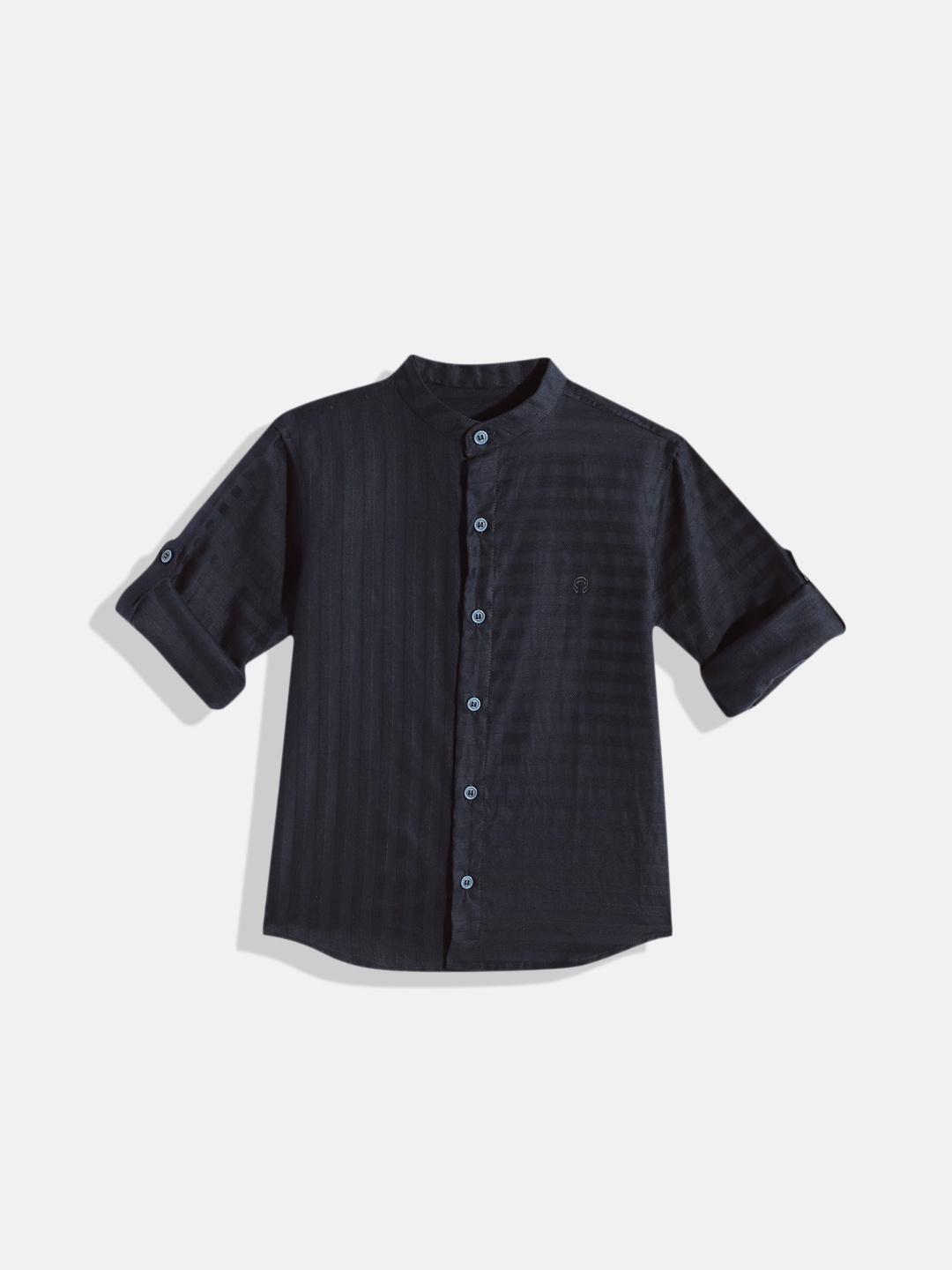 

COUPER & COLL Boys Navy Blue Striped Casual Shirt