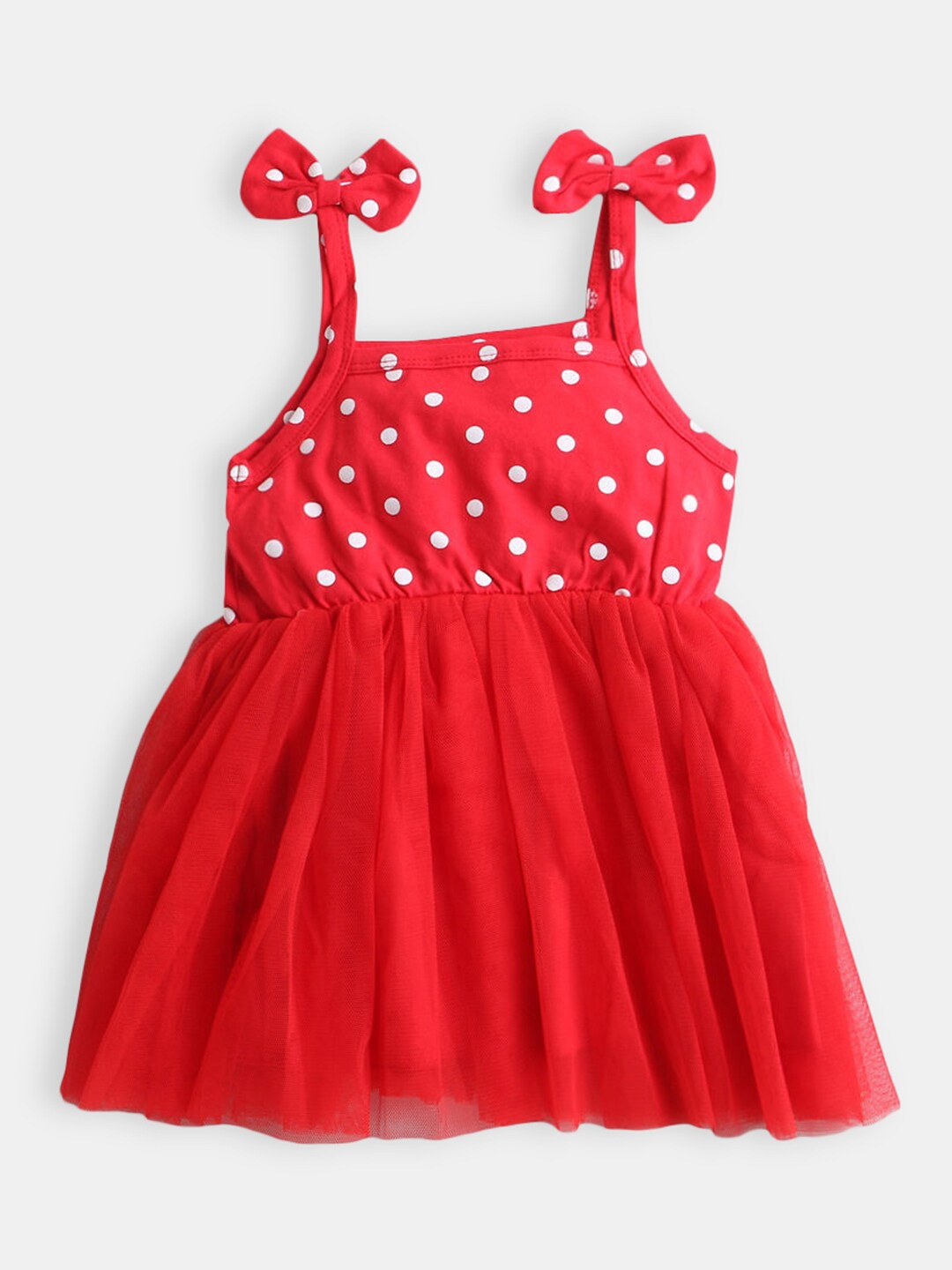 

Hopscotch Girls Red Polka Dot Print Sleeveless Casual Dress