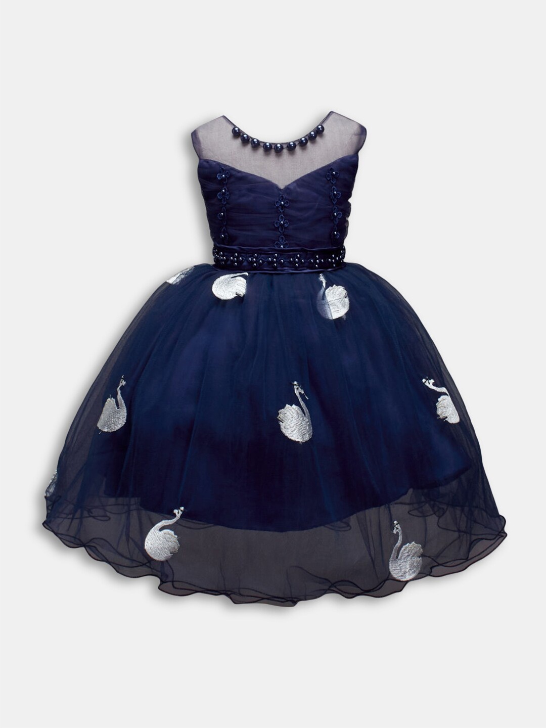 

Hopscotch Girls Blue Peplum Maxi Dress