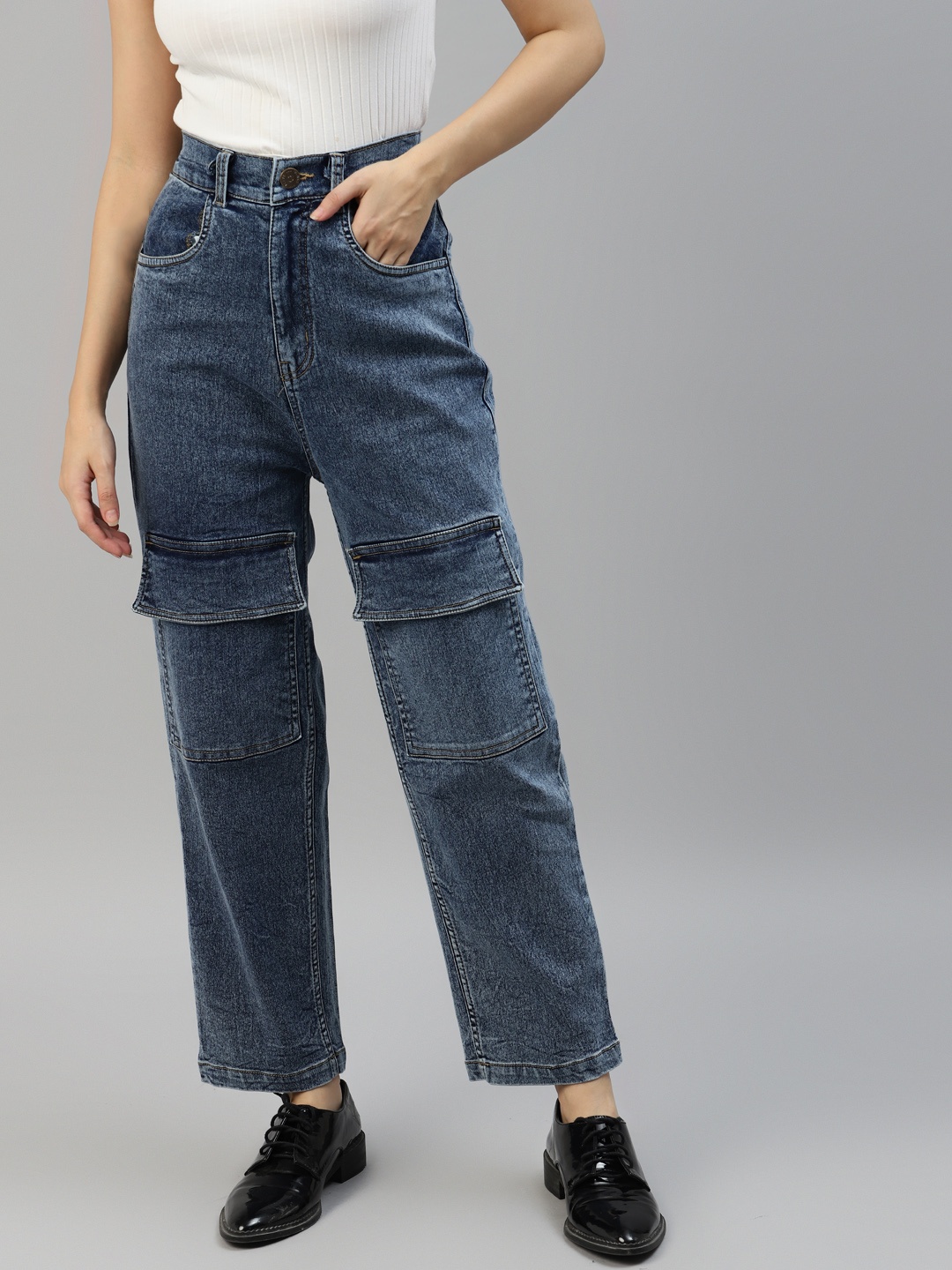 

plusS Woman Blue Light Fade Stretchable Jeans