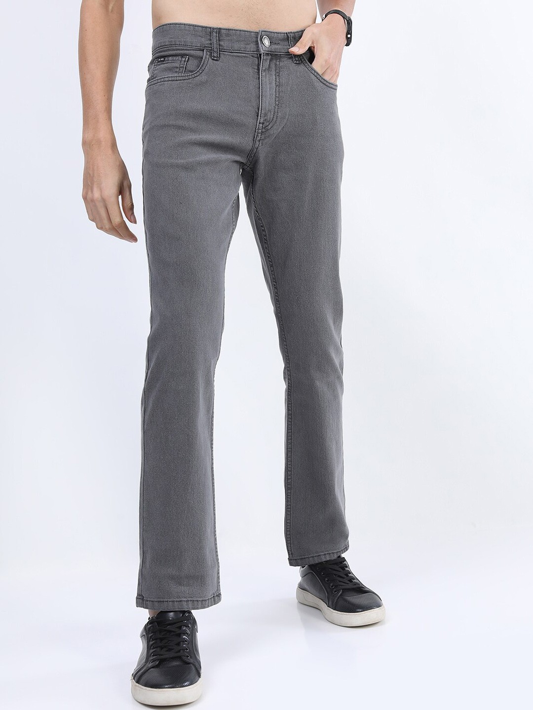 

HIGHLANDER Men Grey Straight Fit Stretchable Jeans