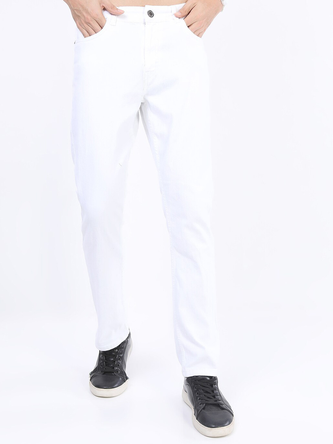 

HIGHLANDER Men White Straight Fit Stretchable Jeans