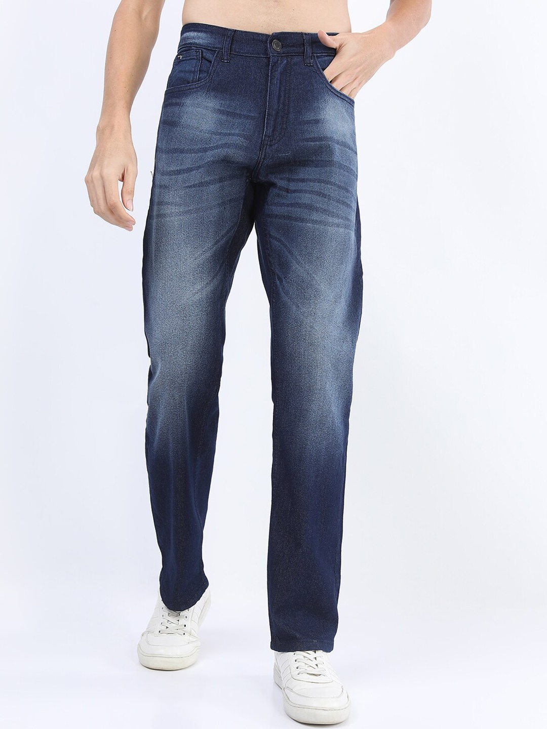 

HIGHLANDER Men Blue Straight Fit Light Fade Stretchable Jeans