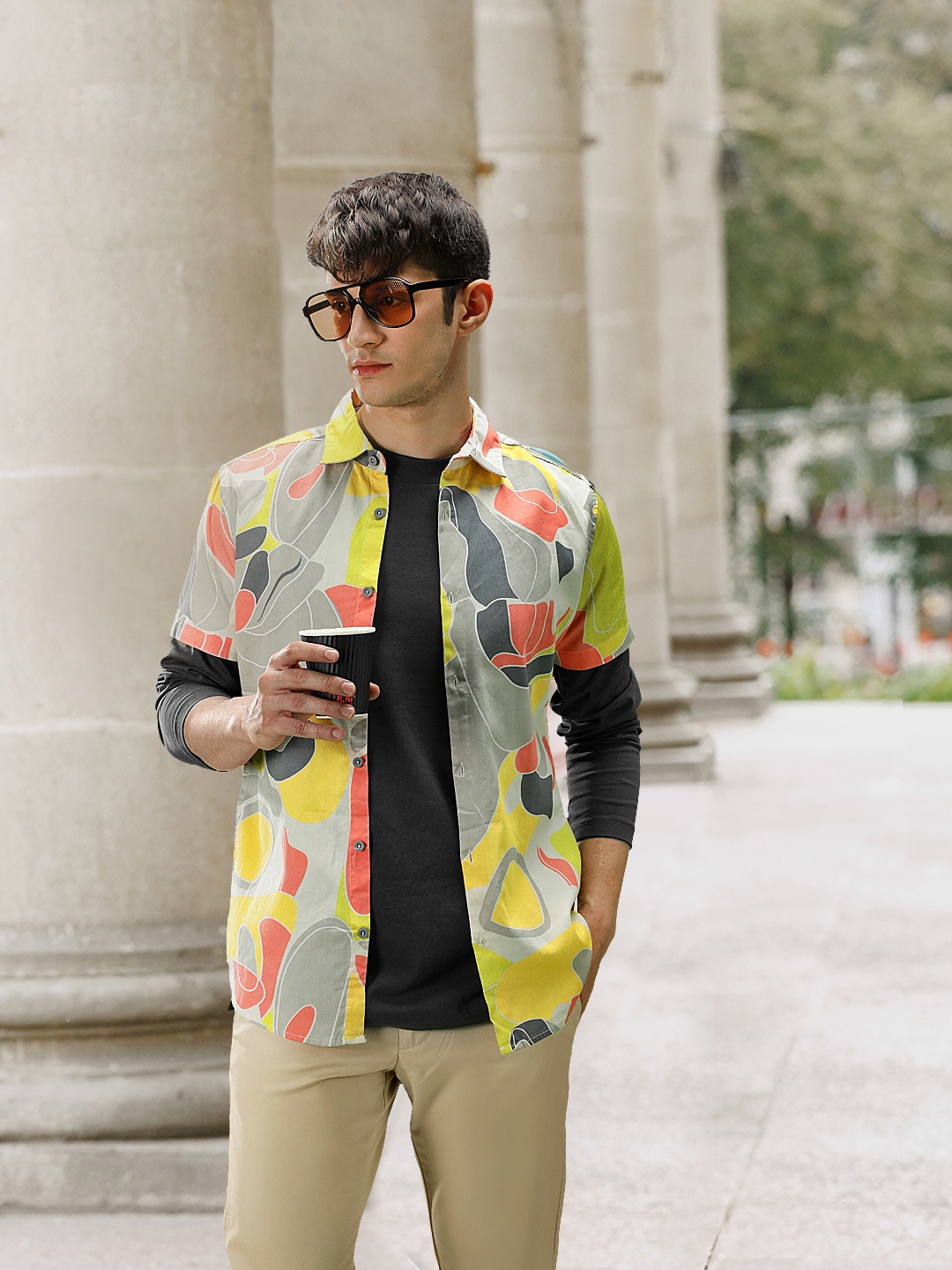 

HIGHLANDER Men Multicoloured Slim Fit Printed Casual Shirt, Multi